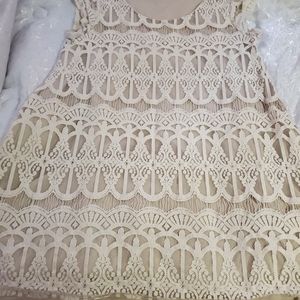 Lace shift dress